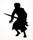 Vector drawing. Man with sword