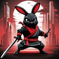 ninja rabbit ai generated image