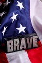 Brave and Flag Royalty Free Stock Photo