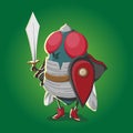 Brave fly warrior with sword and armor illustration vector