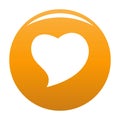 Brave heart icon orange