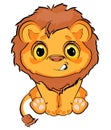 Cute and brave lion