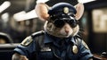 Brave Rodent Cop: Dive into Action-Packed Stories of Courage and Justice Royalty Free Stock Photo