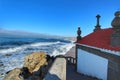 Brave sea on Miramar Beach in Porto, Portugal Royalty Free Stock Photo