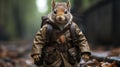 Brave and Smart Honest Squirrel In spy OutFit