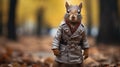 Brave and Smart Honest Squirrel In spy OutFit