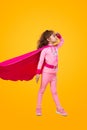 Brave superhero girl looking away Royalty Free Stock Photo