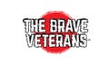 The brave veterans logo quote grunge