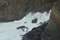 Brave Waves Breaking Against The Rocks Where The Hermitage Of San Juan De Gaztelugatxe Is Located Here Game Of Thrones Filmed. Arc