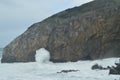 Brave Waves Breaking Against The Rocks Where The Hermitage Of San Juan De Gaztelugatxe Is Located Here Game Of Thrones Filmed. Arc