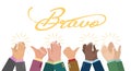 Bravo ovation cartoon illustration Royalty Free Stock Photo