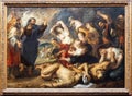 The Brazen Serpent, a painting by Peter Paul Rubens, scene taken from the Old Testament, exposed in the