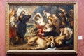 The Brazen Serpent, a painting by Peter Paul Rubens, scene taken from the Old Testament, exposed in the