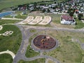 Brazi Park near Ploiesti City , Romania , aerial view