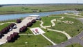 Brazi Park near Ploiesti City , Romania , aerial view