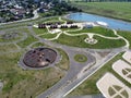 Brazi Park near Ploiesti City , Romania , aerial view