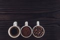 Brazialian coffee - Top view Royalty Free Stock Photo