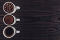 Brazialian coffee - Top view Royalty Free Stock Photo