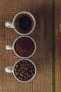 Brazialian coffee - Top view Royalty Free Stock Photo