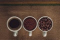 Brazialian coffee - Top view Royalty Free Stock Photo