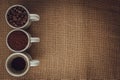 Brazialian coffee - Top view Royalty Free Stock Photo