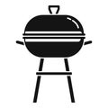 Brazier charcoal icon, simple style