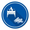 Brazier and firewood icon