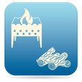 Brazier and firewood icon