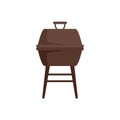 Brazier grill icon flat isolated vector