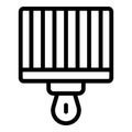 Brazier grill icon, outline style