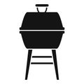 Brazier grill icon, simple style