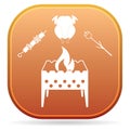 Brazier zephyr, kebab and chicken icon