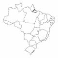 Brazil administrative map