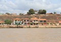 Brazil/Almeirim: Living at the Amazon River - Waterfront Houses Royalty Free Stock Photo