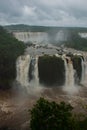 Brazil, America, Iguazu falls. World-famous and popular among tourists waterfall. Seventh wonder of the world