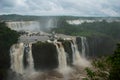 Brazil, America, Iguazu falls. World-famous and popular among tourists waterfall. Seventh wonder of the world