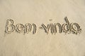 Brazil Bem-Vindo Welcome Message in Sand