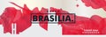 Brazil Brasilia skyline city gradient vector banner