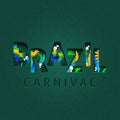 Brazil carnival celebration letter element