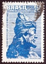 BRAZIL - CIRCA 1958: A stamp printed in Brazil shows Prophet Joel, circa 1958.