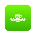 Brazil coffee icon green vector