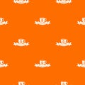 Brazil coffee pattern vector orange