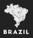 Brazil - communication network map of country. Royalty Free Stock Photo