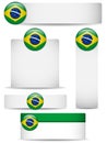 Brazil Country Set of Banners Royalty Free Stock Photo