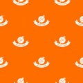 Brazil culture pattern vector orange