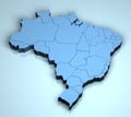Brazil 3D Royalty Free Stock Photo