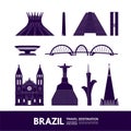 Brazil travel destination vector illustration