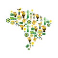 Brazil design Royalty Free Stock Photo