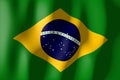 Brazil - waving flag - 3D illustration
