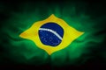 Brazil flag - abstract background for creative design. Brazilian patriotic and festive poster template. Banner with flag Brazil Royalty Free Stock Photo